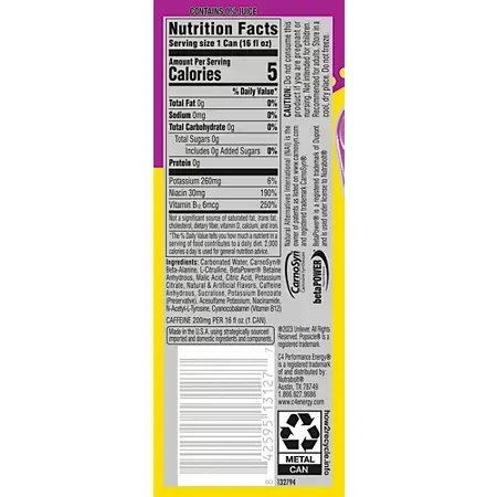 C4 Performance Energy Drink – Carbonated – Grape Popsicle 2 C4 Performance Energy Drink – Carbonated – Grape Popsicle