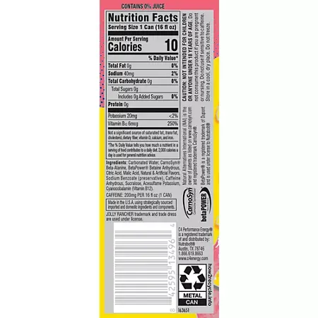 C4 Performance Energy Drink – Carbonated – Jolly Rancher Watermelon 2 C4 Performance Energy Drink – Carbonated – Jolly Rancher Watermelon