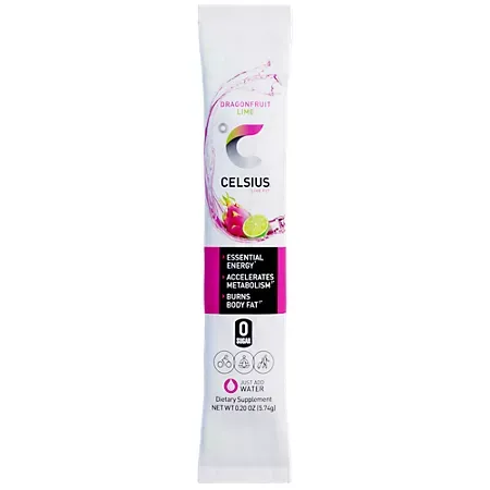 Celsius Energy Drink Stick Packs- Dragonfruit Lime 3 Celsius Energy Drink Stick Packs- Dragonfruit Lime 3