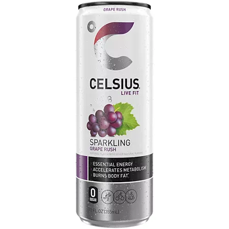 Celsius Live Fit Sparkling Energy Drink - No Sugar - Grape Rush Celsius Live Fit Sparkling Energy Drink - No Sugar - Grape Rush