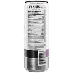 Celsius Live Fit Sparkling Energy Drink - No Sugar - Grape Rush