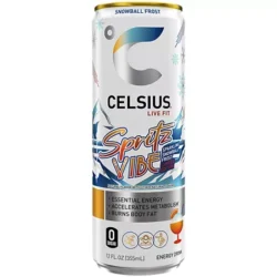 Celsius Live Fit Sparkling Energy Drink - No Sugar - Snowball Frost - Limited Edition Flavor