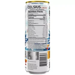 Celsius Live Fit Sparkling Energy Drink - No Sugar - Snowball Frost - Limited Edition Flavor