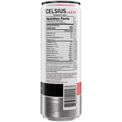 Celsius Live Fit Sparkling Energy Drink - No Sugar - Watermelon Lemonade