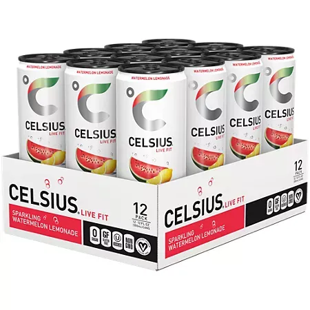 Celsius Live Fit Sparkling Energy Drink - No Sugar - Watermelon Lemonade 3 Celsius Live Fit Sparkling Energy Drink - No Sugar - Watermelon Lemonade