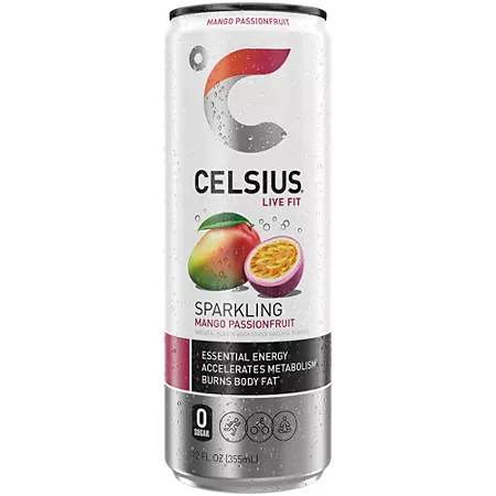 Celsius Sparkling Energy Drink - No Sugar or Preservatives - Mango Passionfruit Celsius Sparkling Energy Drink - No Sugar or Preservatives - Mango Passionfruit