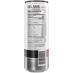 Celsius Sparkling Energy Drink - No Sugar or Preservatives - Mango Passionfruit