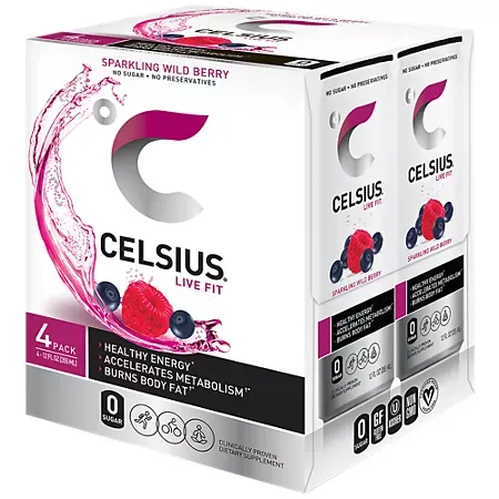 Celsius Sparkling Energy Drink - No Sugar or Preservatives - Wild Berry 3 Celsius Sparkling Energy Drink - No Sugar or Preservatives - Wild Berry