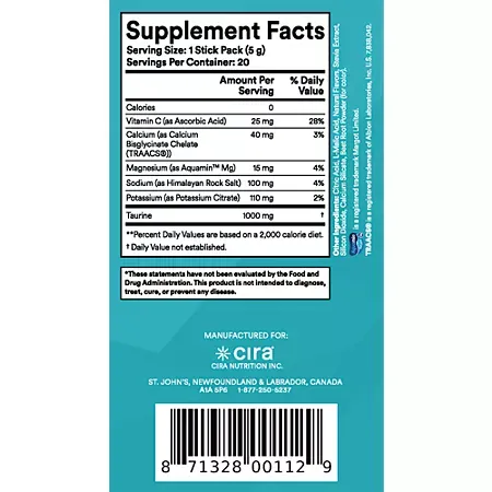 Cira Hydrate On-The-Go Hydration Electrolytes - Raspberry Hibiscus (20 Stick Packs) 3 Cira Hydrate On-The-Go Hydration Electrolytes - Raspberry Hibiscus (20 Stick Packs)