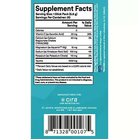 Cira Hydrate On-The-Go Hydration Electrolytes - Self-Love Lemonade (20 Stick Packs) 2 Cira Hydrate On-The-Go Hydration Electrolytes - Self-Love Lemonade (20 Stick Packs)