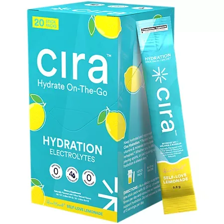 Cira Hydrate On-The-Go Hydration Electrolytes - Self-Love Lemonade (20 Stick Packs) Cira Hydrate On-The-Go Hydration Electrolytes - Self-Love Lemonade (20 Stick Packs)