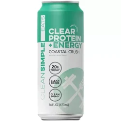 Clear Protein + Energy Drink - Grass-Fed Whey Protein - Coastal Crush