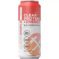Clear Protein + Energy Drink - Grass-Fed Whey Protein - Sun-Kissed Peach