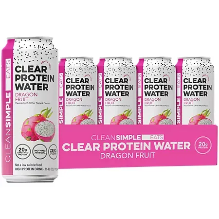 Clear Protein Water - 20g Grass-Fed Whey Protein - Dragon Fruit 2 Clear Protein Water - 20g Grass-Fed Whey Protein - Dragon Fruit (16 Fl Oz. / 12 Drinks)