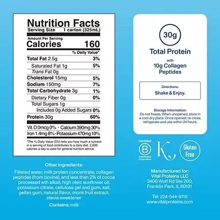 Collagen & Protein Shake - 30g Protein - Chocolate 3 Collagen & Protein Shake - 30g Protein - Chocolate