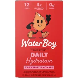 Daily Hydration Electrolyte Drink Mix - Strawberry Lemonade (12 Stick Packs)