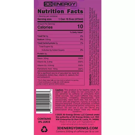 Energy Drink - Watermelon Grape 3 Energy Drink - Watermelon Grape