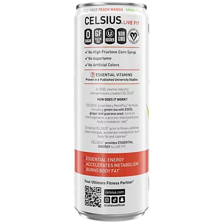 Fizz-Free Energy Drink - Sugar Free - Peach Mango & Green Tea 4 Fizz-Free Energy Drink - Sugar Free - Peach Mango & Green Tea