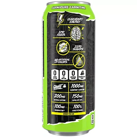 GHOST Energy Drink - Zero Sugar - EDC Electric Limeade 4 GHOST Energy Drink - Zero Sugar - EDC Electric Limeade