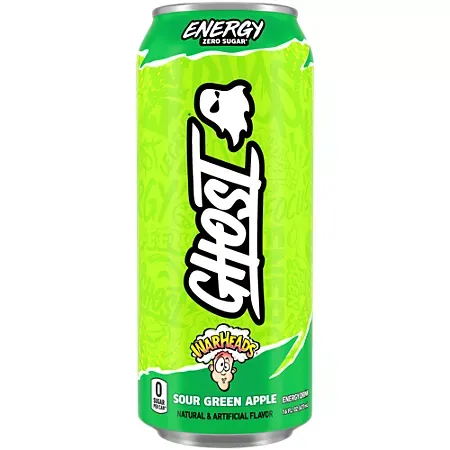 GHOST Energy Drink - Zero Sugar - Sour Green Apple GHOST Energy Drink - Zero Sugar - Sour Green Apple