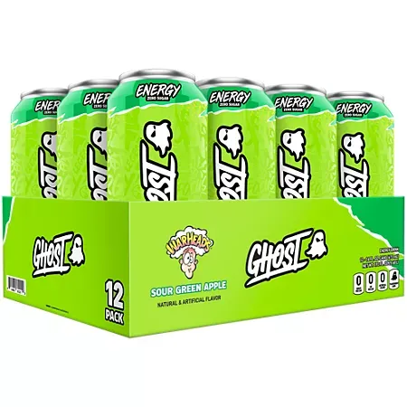 GHOST Energy Drink - Zero Sugar - Sour Green Apple 4 GHOST Energy Drink - Zero Sugar - Sour Green Apple