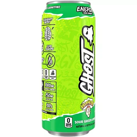 GHOST Energy Drink - Zero Sugar - Sour Green Apple 5 GHOST Energy Drink - Zero Sugar - Sour Green Apple