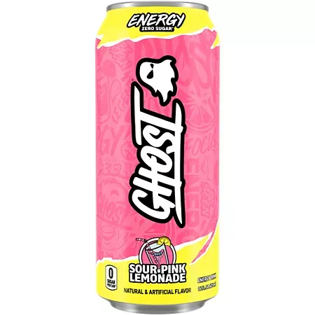 GHOST Energy Drink - Zero Sugar - Sour Pink Lemonade GHOST Energy Drink - Zero Sugar - Sour Pink Lemonade