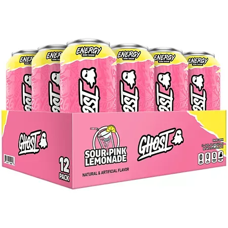 GHOST Energy Drink - Zero Sugar - Sour Pink Lemonade 4 GHOST Energy Drink - Zero Sugar - Sour Pink Lemonade