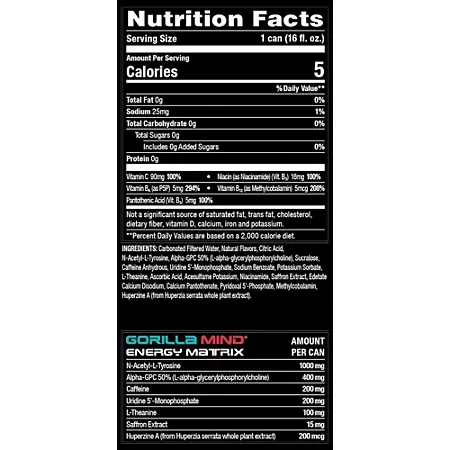 Gorilla Mind Energy Drink – Black Cherry Vanilla 2 Gorilla Mind Energy Drink – Black Cherry Vanilla