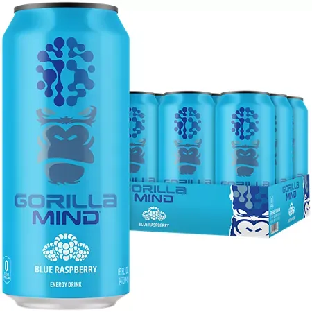 Gorilla Mind Energy Drink – Blue Raspberry 3 Gorilla Mind Energy Drink – Blue Raspberry