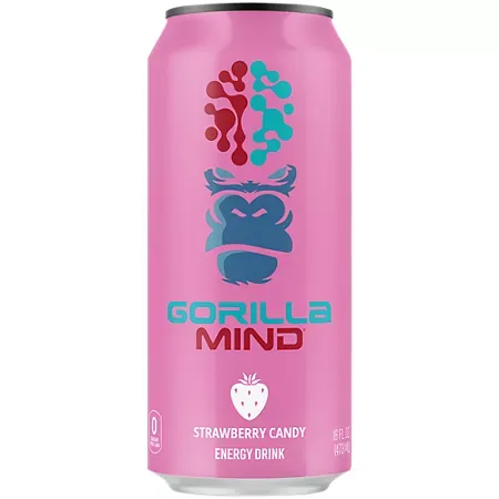 Gorilla Mind Energy Drink – Strawberry Candy Gorilla Mind Energy Drink – Strawberry Candy