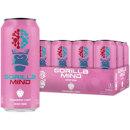 Gorilla Mind Energy Drink – Strawberry Candy 3 Gorilla Mind Energy Drink – Strawberry Candy 3