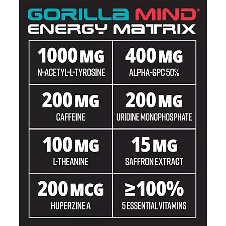Gorilla Mind Energy Shot – Black Cherry Vanilla 4 Gorilla Mind Energy Shot – Black Cherry Vanilla