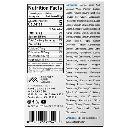 Hydra-Charge Daily Electrolytes Stick Packs - Fruit Punch (15 Single Serving Packets) 1 Hydra-Charge Daily Electrolytes Stick Packs - Fruit Punch (15 Single Serving Packets)