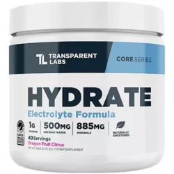 Hydrate – Electrolyte Formula – Dragon Fruit Citrus (0.74 lbs./40 Servings)