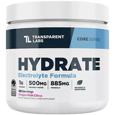 Hydrate – Electrolyte Formula – Dragon Fruit Citrus Hydrate – Electrolyte Formula – Dragon Fruit Citrus (0.74 lbs./40 Servings)