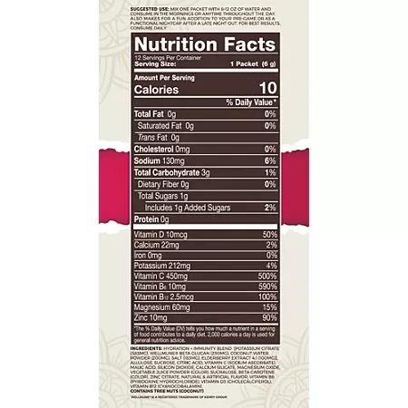 Hydration + Immunity Drink Mix - 400 MG Electrolytes - Hibiscus (12 Stick Packs) 1 Hydration + Immunity Drink Mix - 400 MG Electrolytes - Hibiscus (12 Stick Packs)