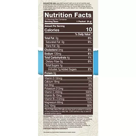 Hydration + Immunity Drink Mix - 400 MG Electrolytes - Horchata (12 Stick Packs) 1 Hydration + Immunity Drink Mix - 400 MG Electrolytes - Horchata (12 Stick Packs)