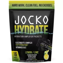 Jocko Hydrate Drink Mix – Lemon Lime (16 Packets)