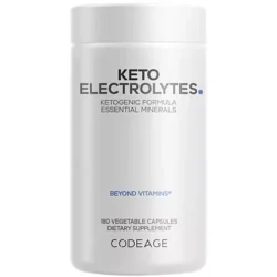 Keto Electrolytes with Magnesium, Potassium, Calcium, Mineral Salts Keto Supplement (180 Capsules)