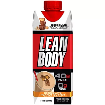 Lean Body Protein Shake - 40g Protein - Chocolate Peanut Butter Lean Body Protein Shake - 40g Protein - Chocolate Peanut Butter (17 Fl Oz. / 12 Drinks)