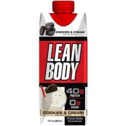 Lean Body Protein Shake - 40g Protein - Cookies & Cream (17 Fl Oz. / 12 Drinks)