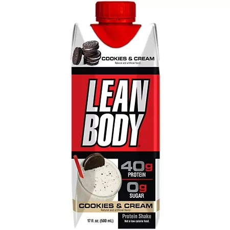 Lean Body Protein Shake - 40g Protein - Cookies & Cream 1 Lean Body Protein Shake - 40g Protein - Cookies & Cream (17 Fl Oz. / 12 Drinks)