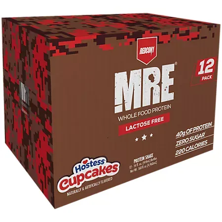 MRE Protein Shake - 40g Protein - Hostess Cupcake 2 MRE Protein Shake - 40g Protein - Hostess Cupcake (14 Fl Oz. / 12 Drinks)