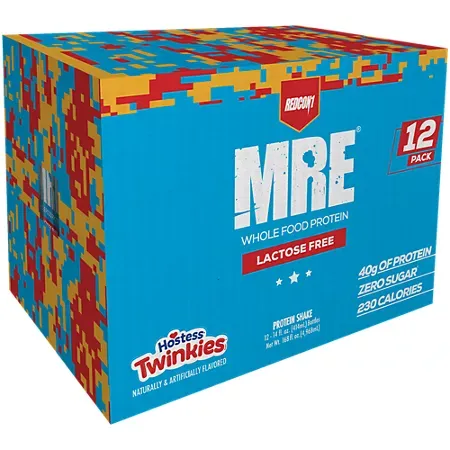 MRE Protein Shake - 40g Protein - Hostess Twinkies 2 MRE Protein Shake - 40g Protein - Hostess Twinkies (14 Fl Oz. / 12 Drinks)