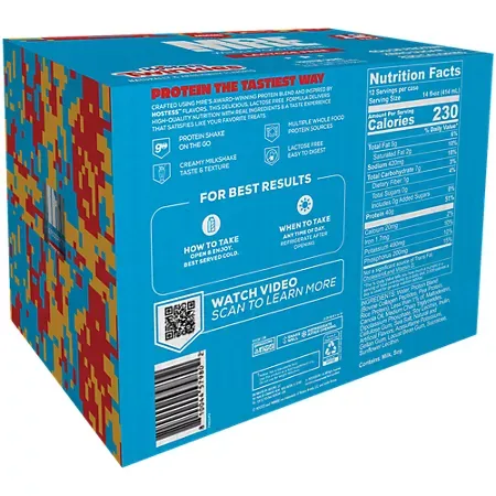 MRE Protein Shake - 40g Protein - Hostess Twinkies 3 MRE Protein Shake - 40g Protein - Hostess Twinkies (14 Fl Oz. / 12 Drinks)