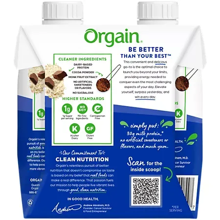 Milk Protein Shake - 30g Protein - Chocolate Fudge 4 Milk Protein Shake - 30g Protein - Chocolate Fudge (11 Fl Oz. / 4 Drinks)