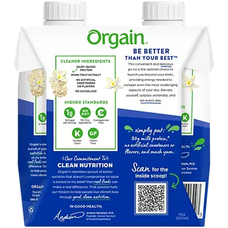 Milk Protein Shake - 30g Protein - Vanilla Bean 4 Milk Protein Shake - 30g Protein - Vanilla Bean