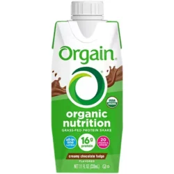 Organic Grass-Fed Protein Shake - 16g Protein - Creamy Chocolate Fudge (11 Fl Oz. / 12 Drinks)