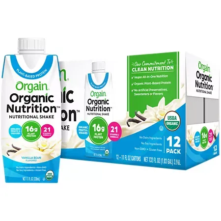 Organic Plant-Based Protein Shake - 16g Protein - Vanilla Bean 1 Organic Plant-Based Protein Shake - 16g Protein - Vanilla Bean (11 Fl Oz. / 12 Drinks)